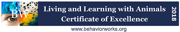 Behavior Works: Living and Learning with Animals Certificate of Excellence badge
